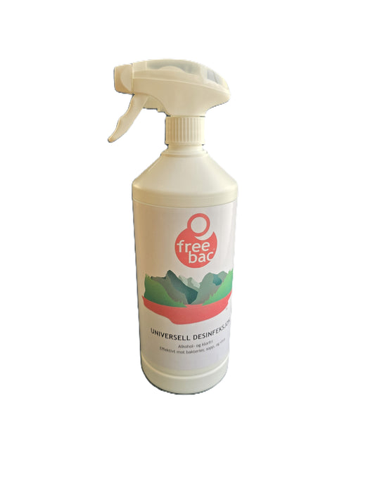 1 liters flaske m. spray, flerbruks desinfeksjonsmiddel, Inneholder ikke alkohol